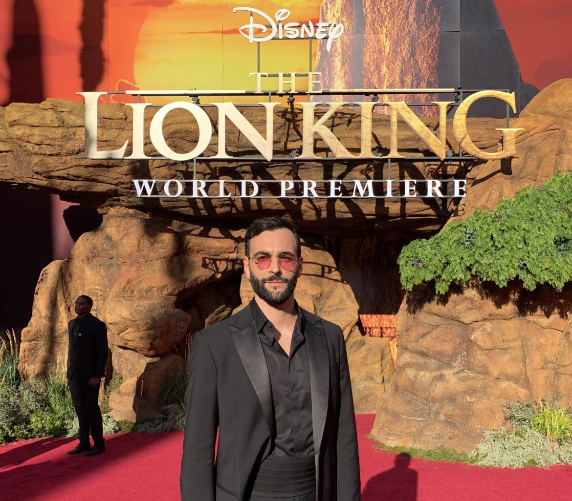 Il Re Leone Marco Mengoni sul Red Carpet di Los Angeles