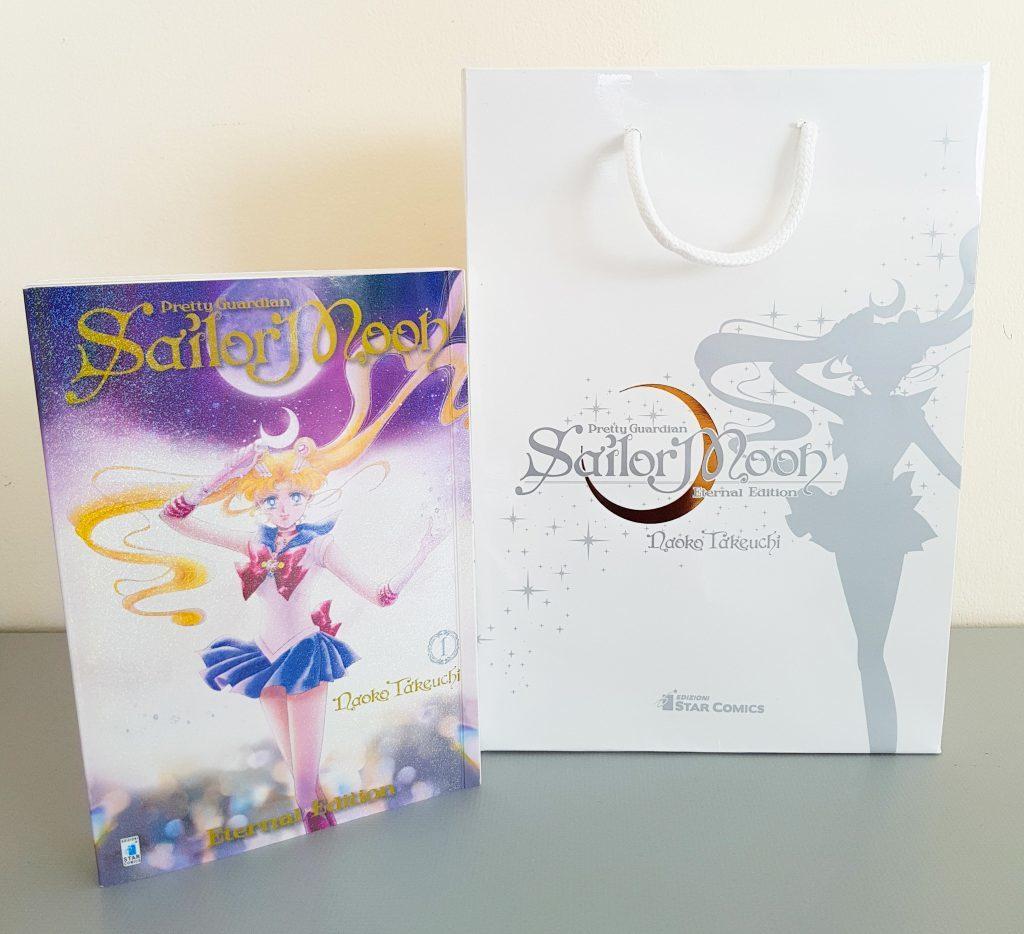 Il manga e la shopper esclusiva per Lucca Comics & Games di Sailor Moon Eternal Edition. Foto: Star Comics