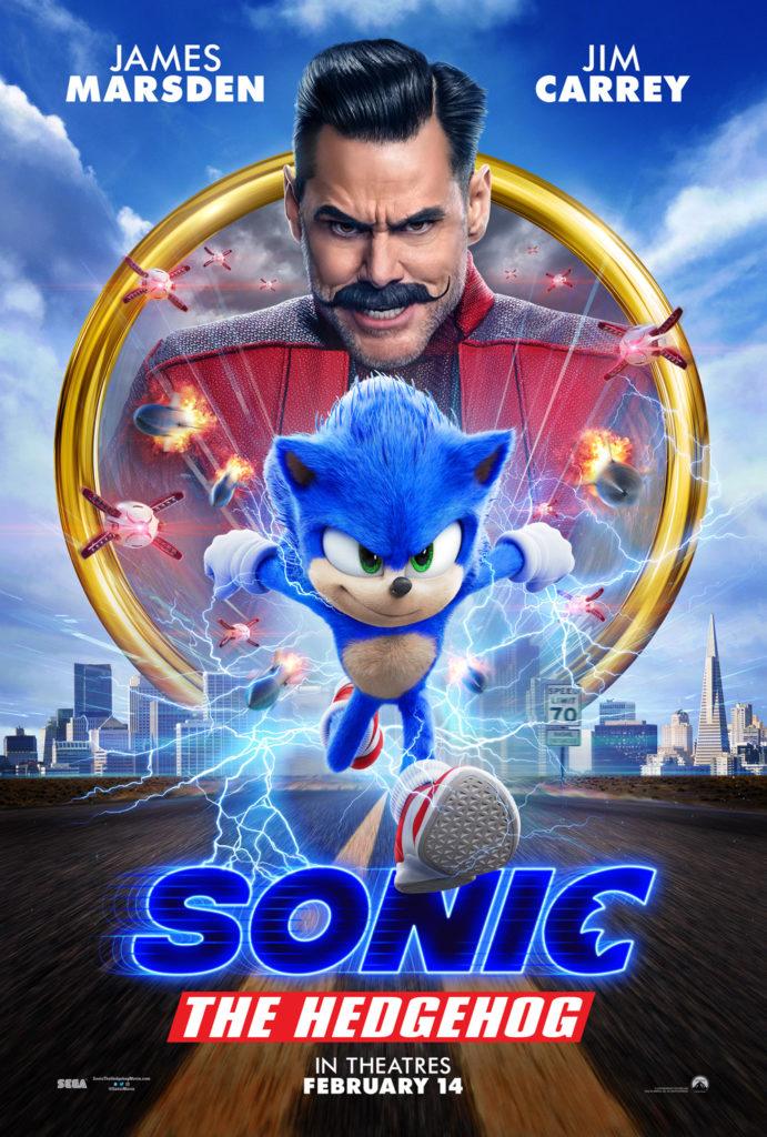 Il nuovo poster di Sonic Il film con il redesign del personaggio.