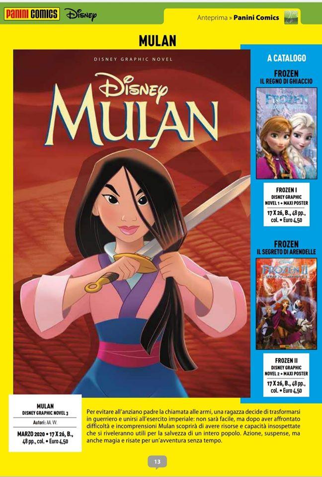 A marzo 2020 è in arrivo in edicola e fumetteria la graphic novel di Mulan.