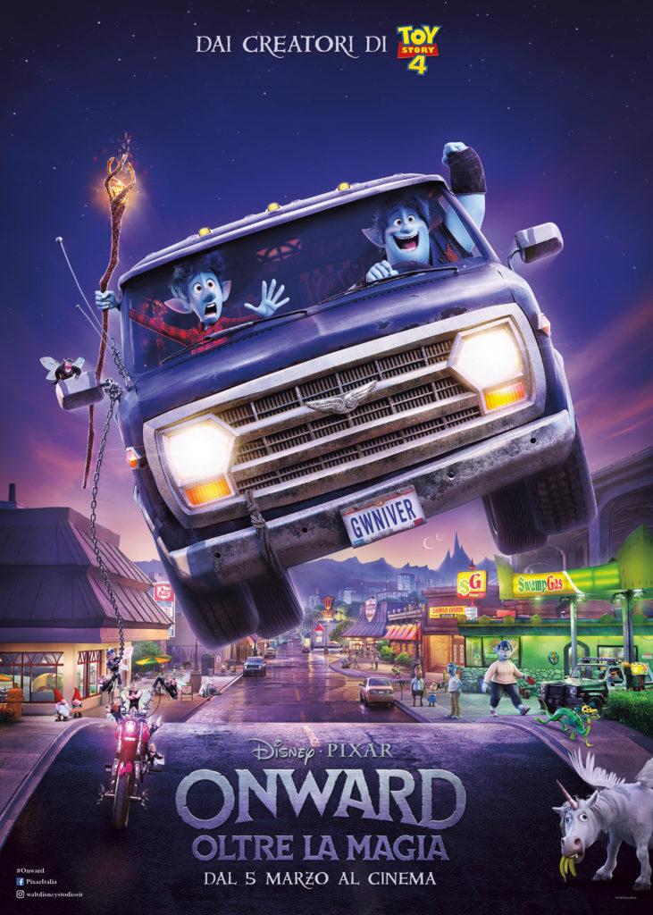 Il nuovo poster di Onward, il film Pixar in uscita il 5 marzo.