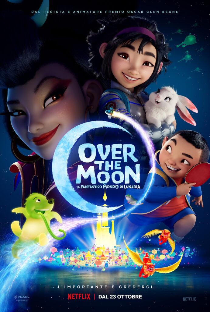 Il nuovo poster italiano di Over the Moon, in arrivo su Netflix.