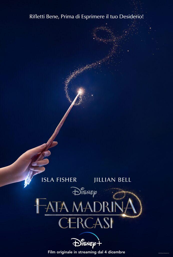 Il poster italiano di Fata Madrina Cercasi, in arrivo il 4 dicembre su Disney+.