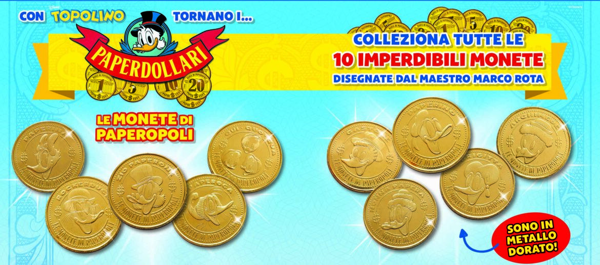 I Paperdollari, le monete da collezione tornano in edicola con Topolino