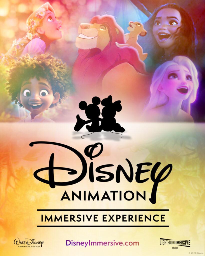 Il poster della mostra immersiva per i 100 anni dei Walt Disney Animation Studios