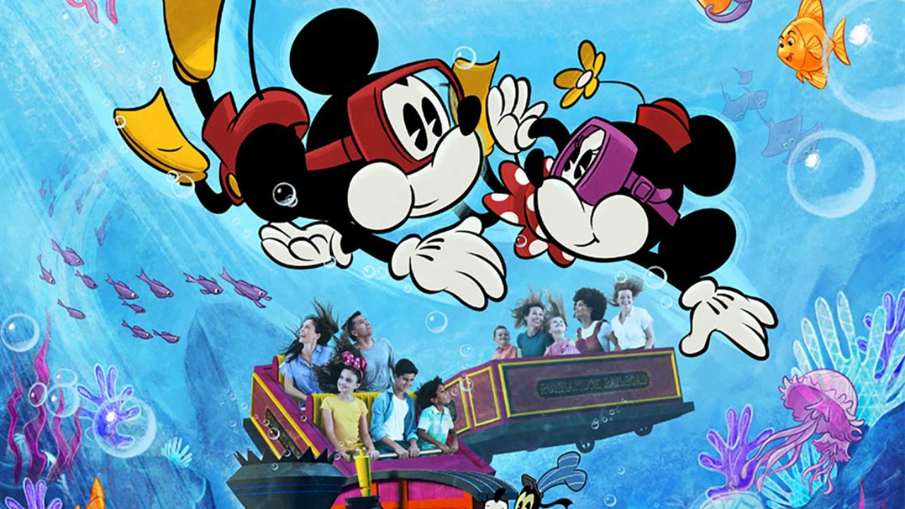 Mickey and Minnie's Runaway Railway, nuovo poster per la prima attrazione a  tema Topolino