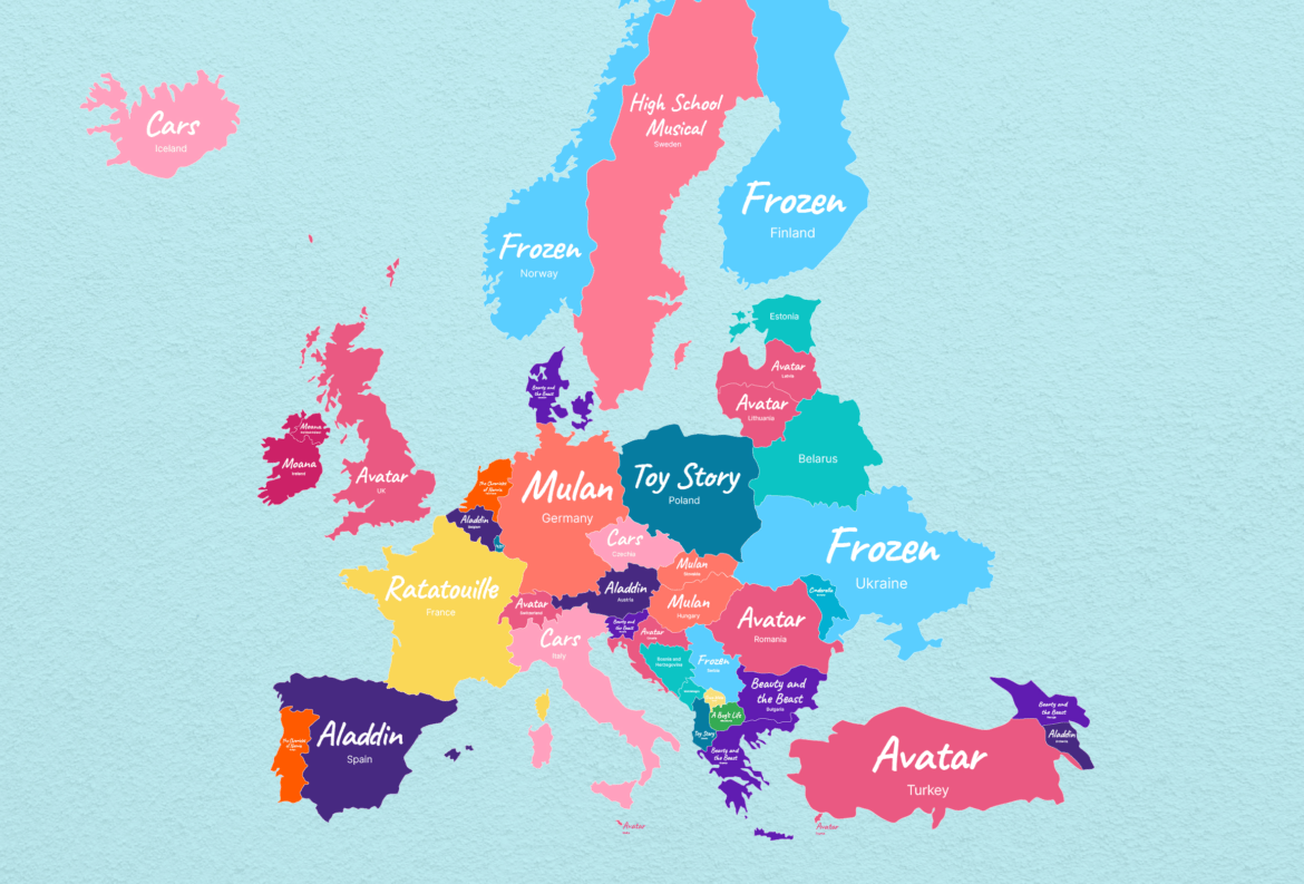 Uno studio rivela i film Disney più cercati su Internet, paese per paese