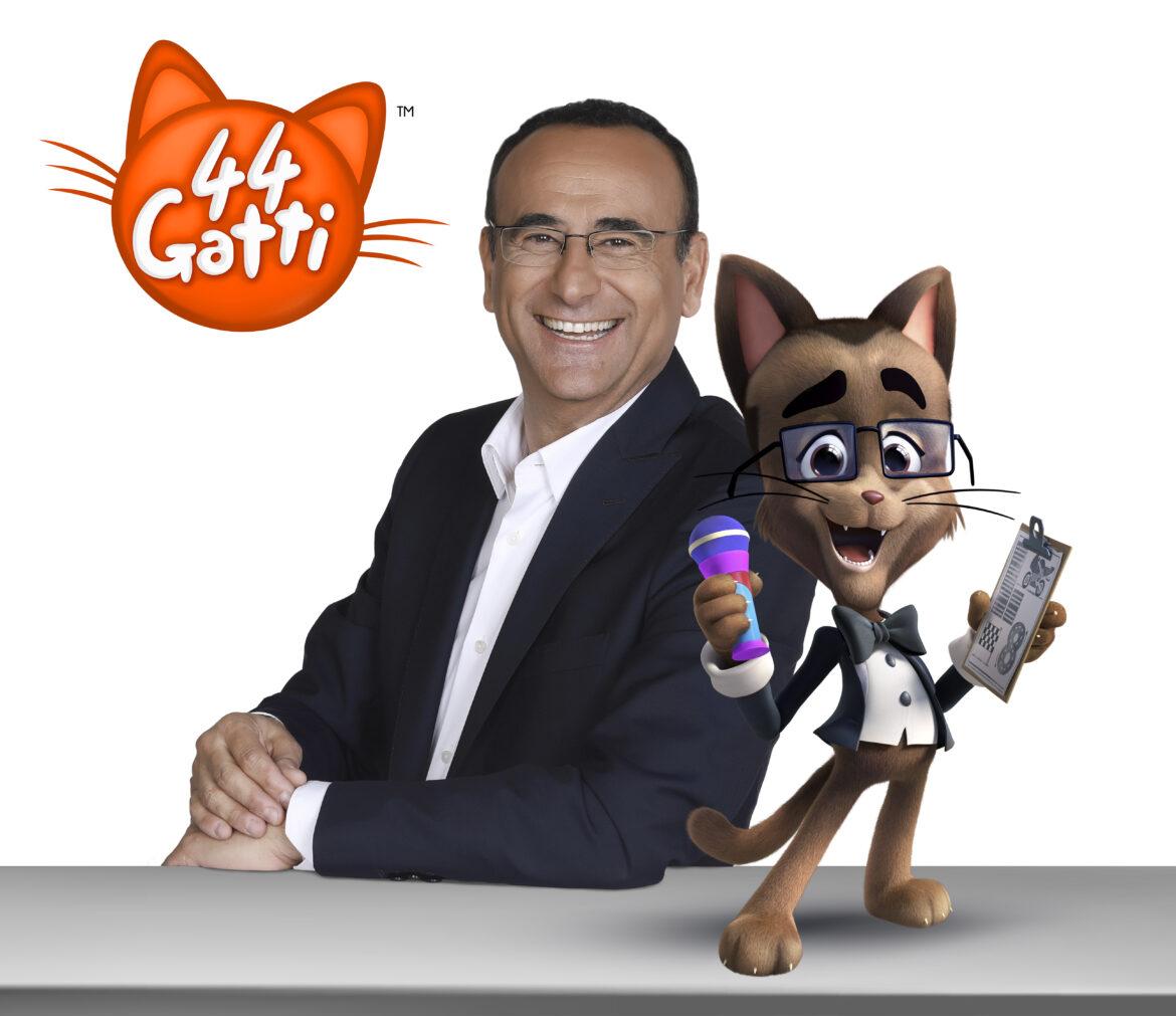 44 Gatti, Carlo Conti diventa “Gattocarlo” nei nuovi episodi della serie
