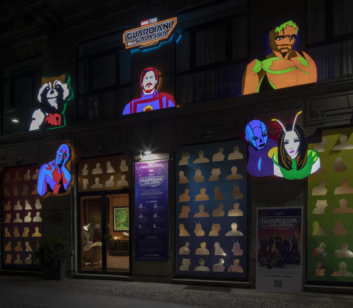 Marco Lodola dedica delle installazioni a Guardiani della Galassia: Volume 3