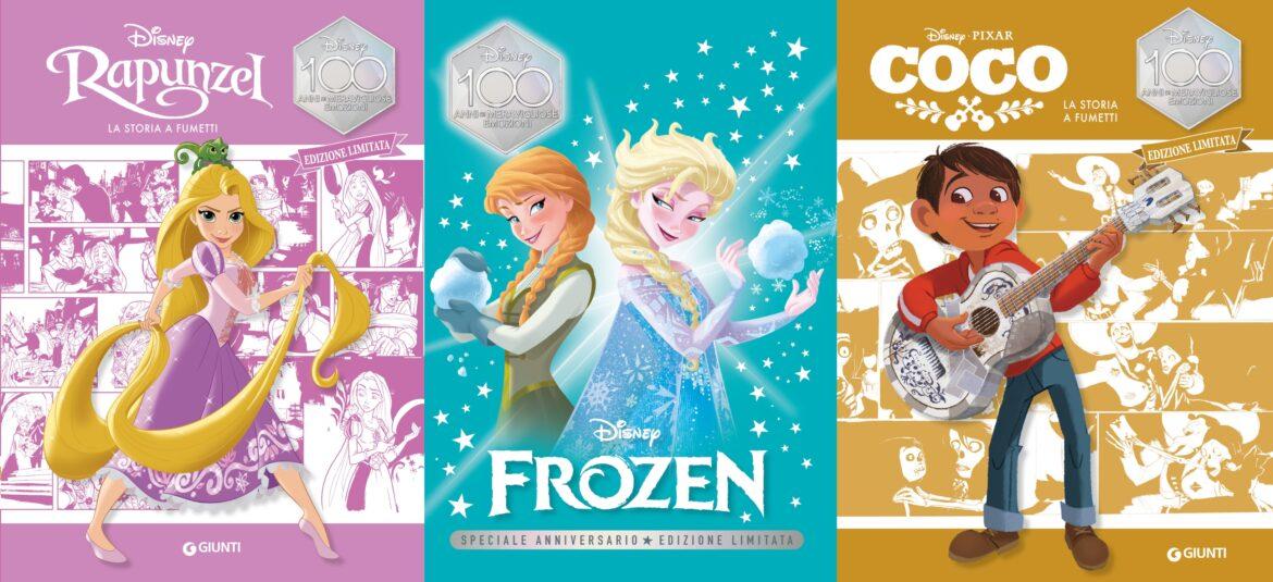 Frozen, Rapunzel e Coco tra i nuovi libri Disney100 targati Giunti Editore
